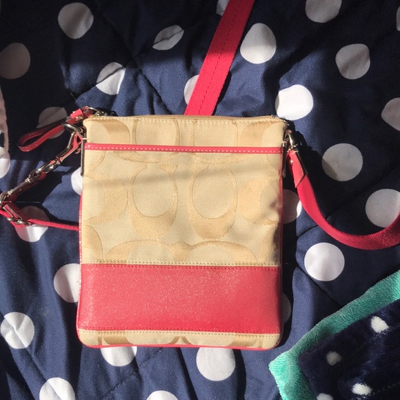 Pink and tan crossbody - Picture 1 of 1